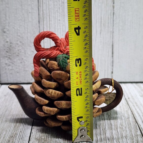Vintage Khien Miniature Pinecones Ceramic Pitcher Christmas Holiday Collectible - Picture 10 of 10